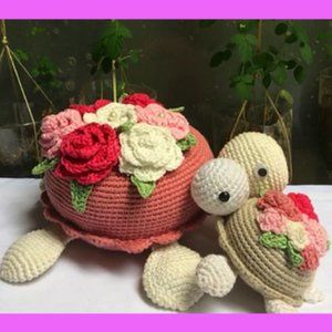 Turtle memory game Turtle flowers mama turtle and babies crochet pattern PDF